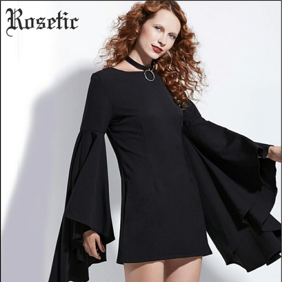 Rosetic Dresses & Skirts - NEW ROSETIC Dramatic Long Bell Sleeve Mini Dress M